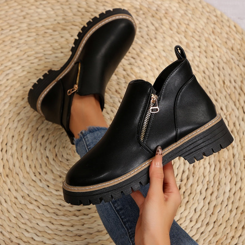 Coralie | Chunky Sole Chelsea Boots for Women - detail view