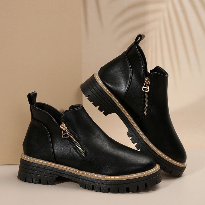 Coralie | Chunky Sole Chelsea Boots for Women - worn view
