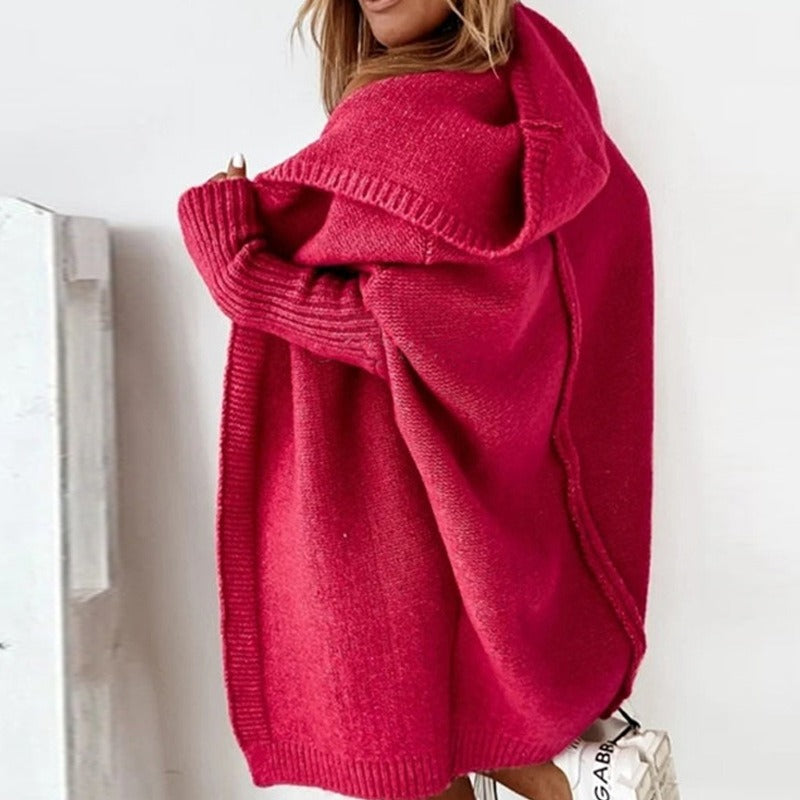 Nadine Casual Long Cardigan Hooded Knitted for Women, view 14