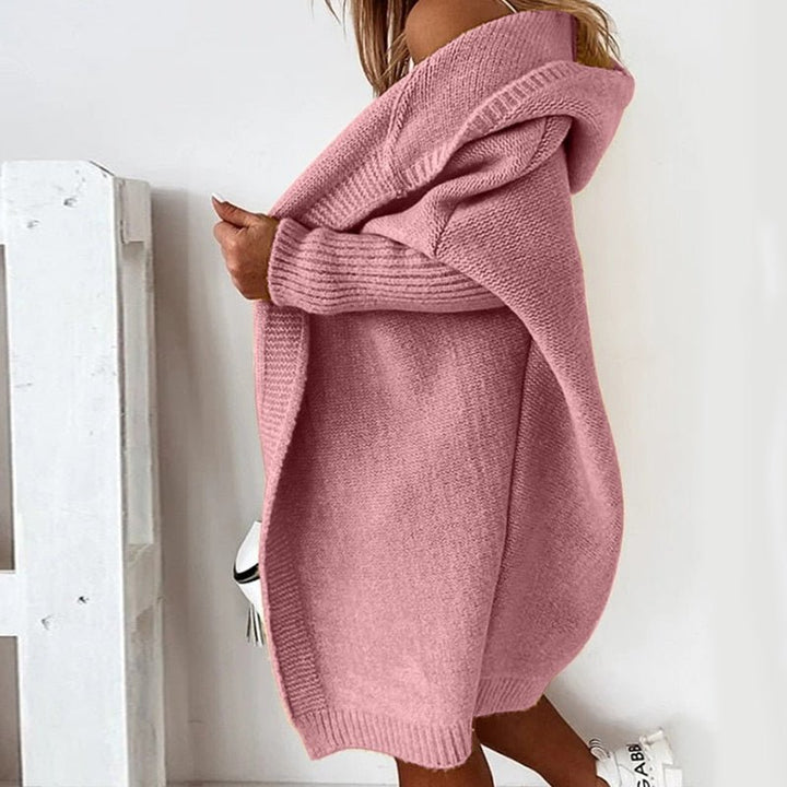 Nadine Casual Long Cardigan Hooded Knitted for Women, view 8