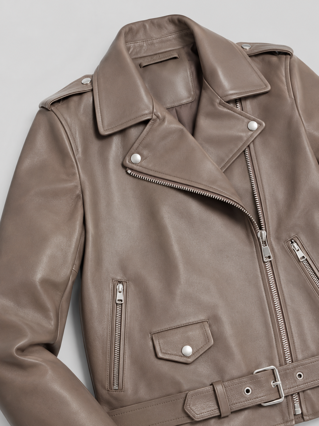 Oversized Faux Leather Biker Jacket for women - view 7