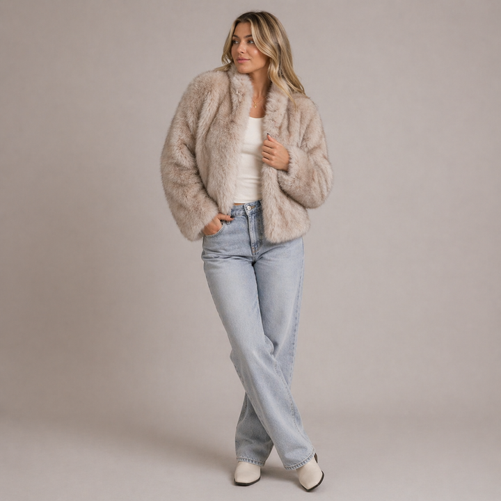 Soft Faux Fur Coat Jacket — coat for women in brown