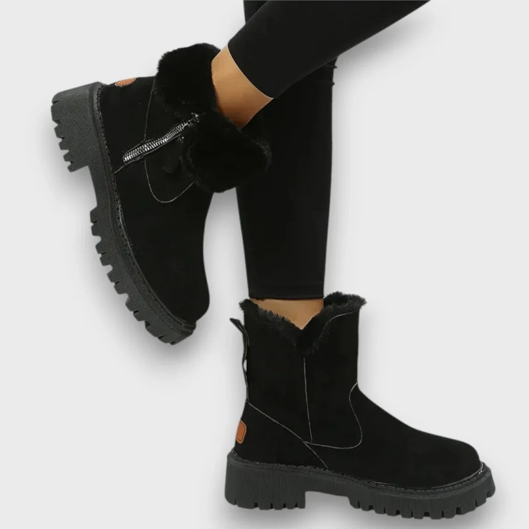 Michaline | Fur Lined Winter Boots for Women - close-up