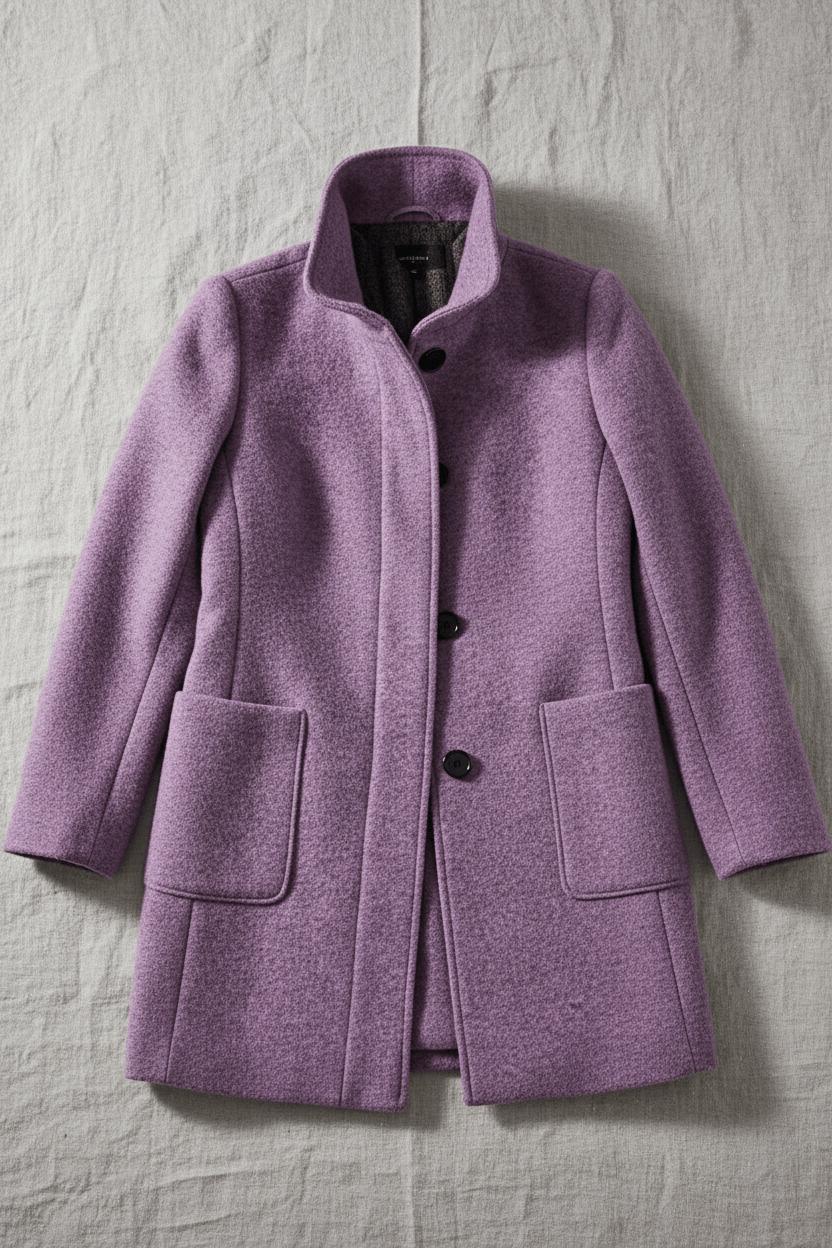 Tailored Wool Blend Short Coat — wool coat for women in red
