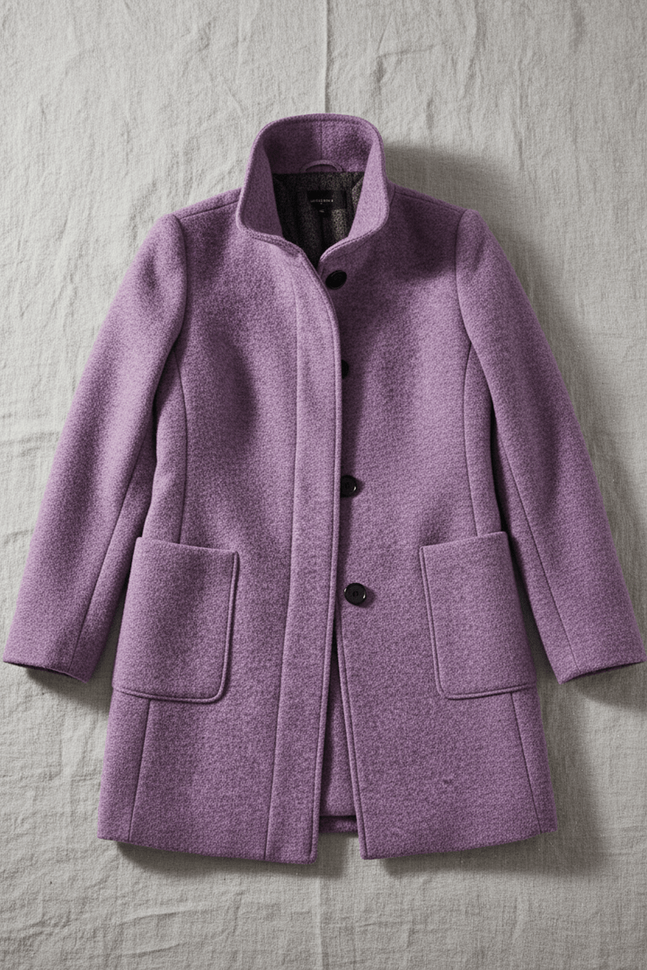 Tailored Wool Blend Short Coat — wool coat for women in red