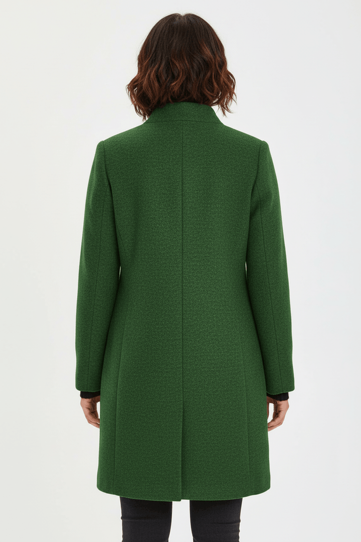 Tailored Wool Blend Short Coat — wool coat for women in yellow