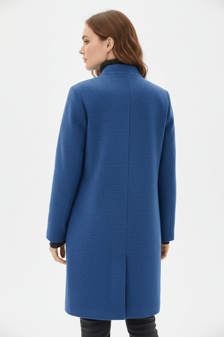 Tailored Wool Blend Short Coat — wool coat for women in orange