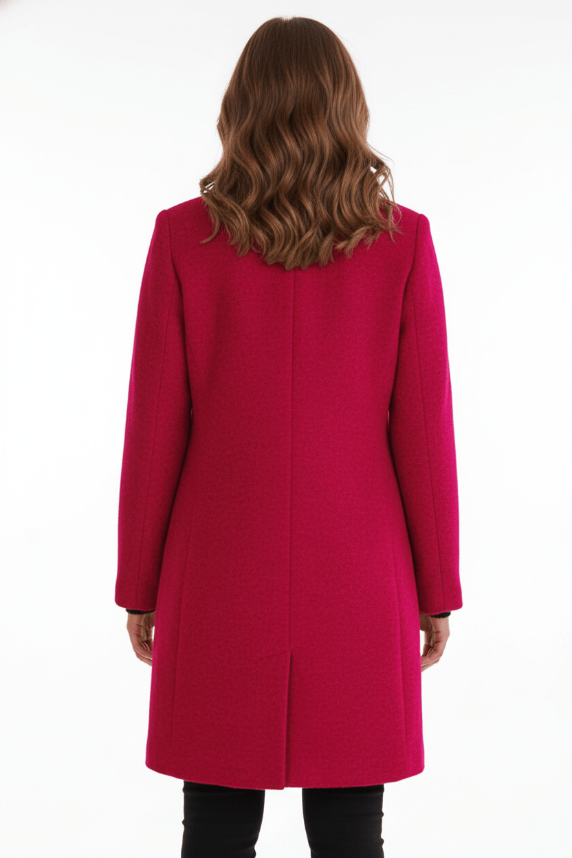 Tailored Wool Blend Short Coat — wool coat for women in green