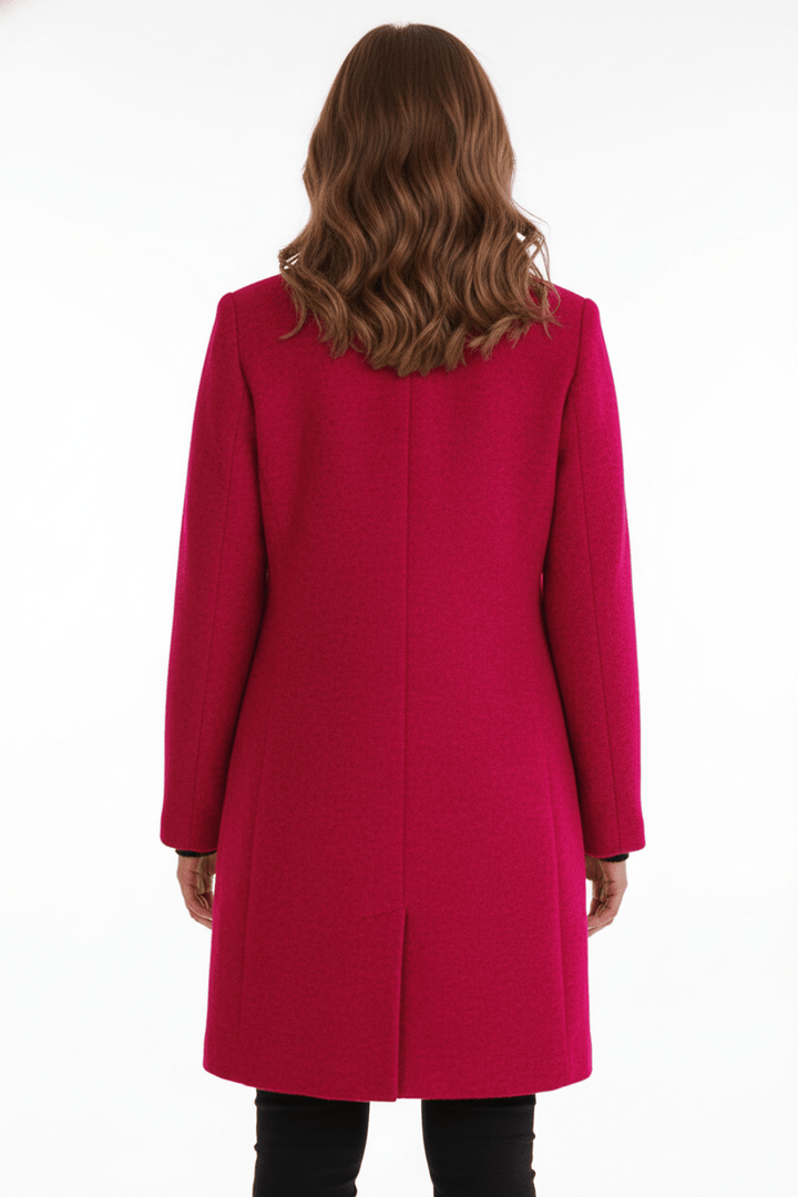 Tailored Wool Blend Short Coat — wool coat for women in green