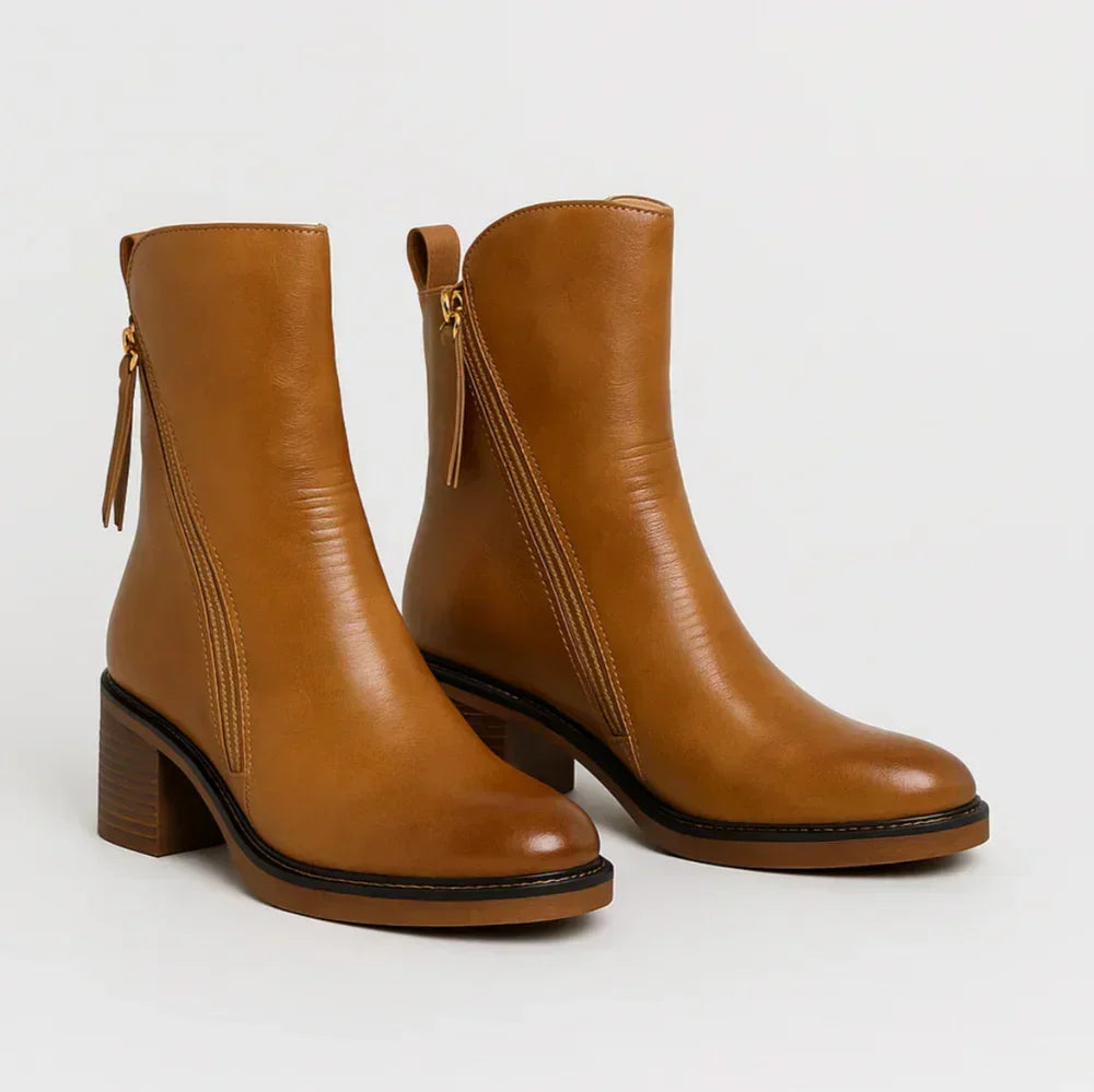 Ophelie | Leather Ankle Boots for Women - detail view