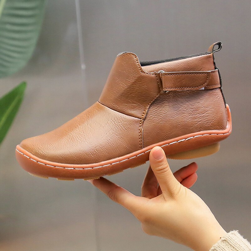 Perpetue | Wide Fit Suede Ankle Boots for Women - worn view