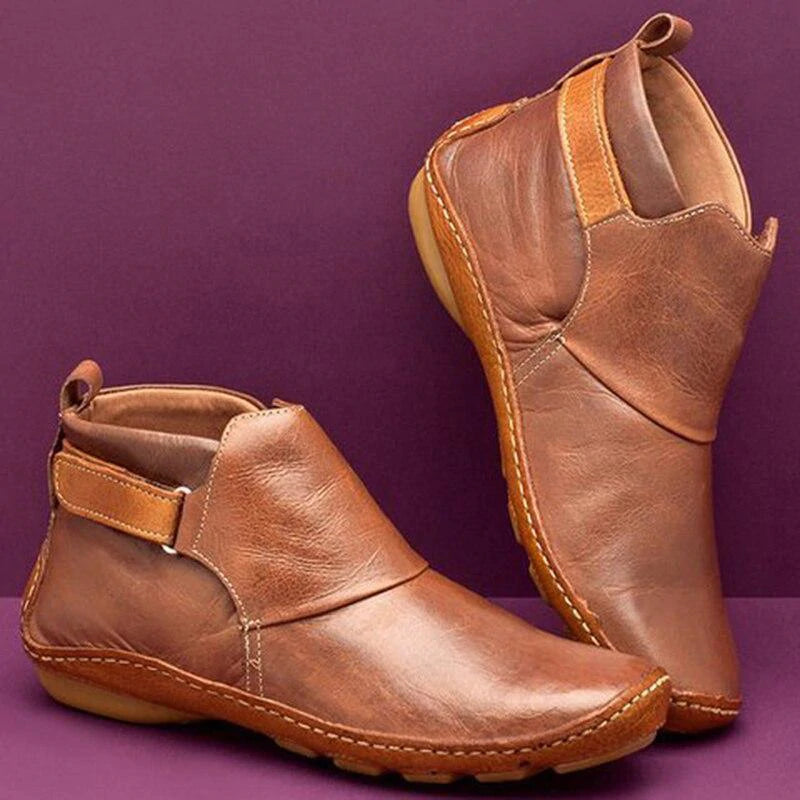 Perpetue | Wide Fit Suede Ankle Boots for Women - side view