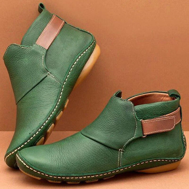 Perpetue | Wide Fit Suede Ankle Boots for Women - back view