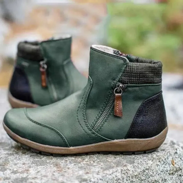 Sidonie | Waterproof Zip Ankle Boots for Women - back view