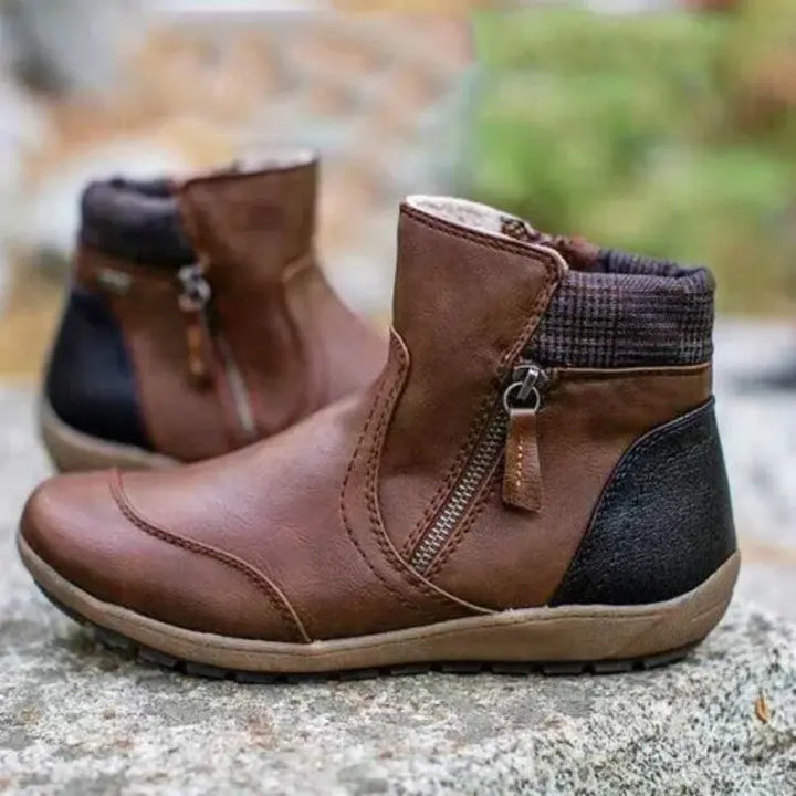Sidonie | Waterproof Zip Ankle Boots for Women - front view