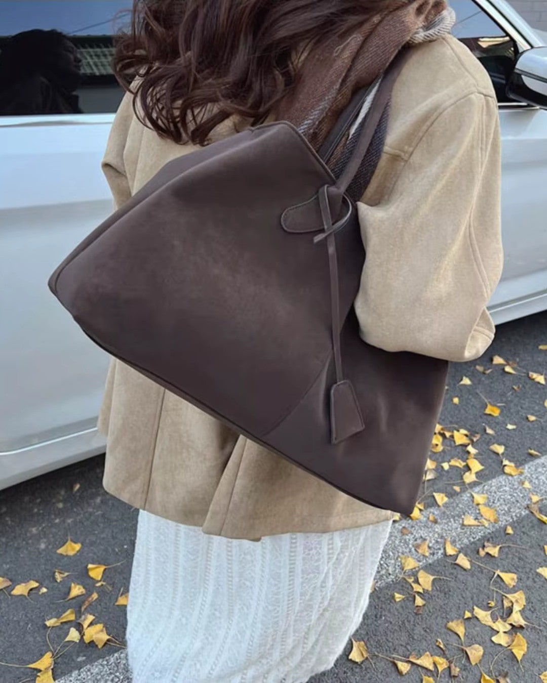 Maylis | Structured Tote Shoulder Bag for Women - interior view