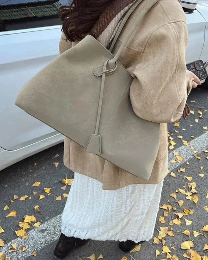 Maylis | Structured Tote Shoulder Bag for Women - worn view