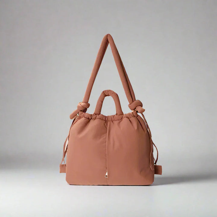 Isaure | Padded Drawstring Tote Bag for Women - front view