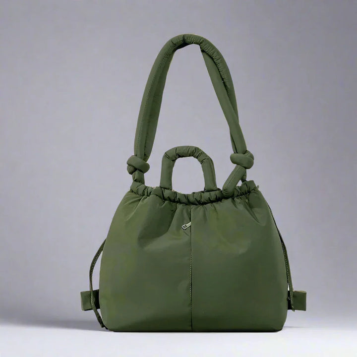 Isaure | Padded Drawstring Tote Bag for Women - side view
