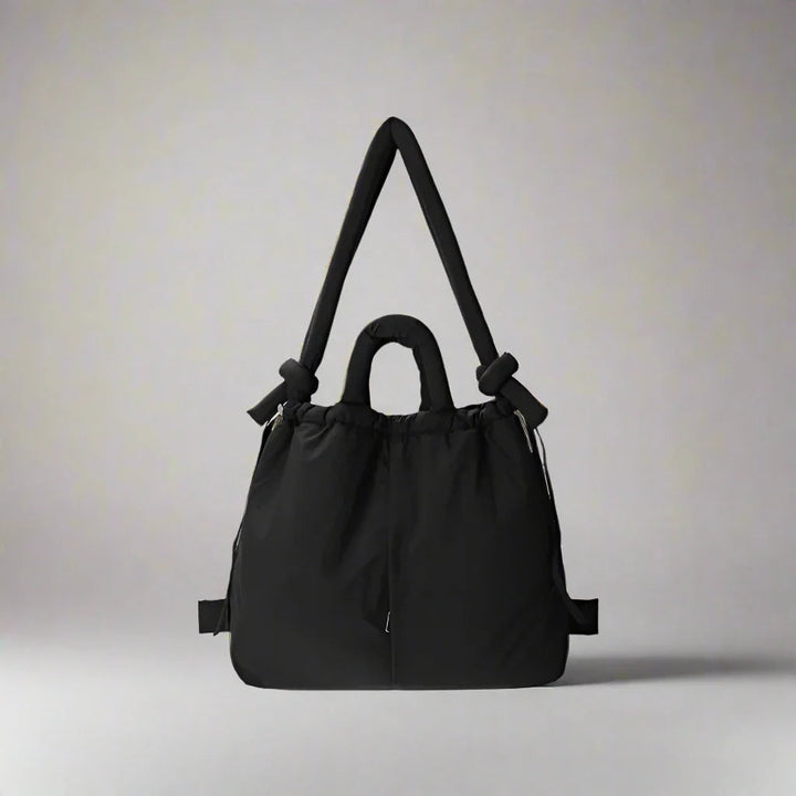 Isaure | Padded Drawstring Tote Bag for Women - angled view