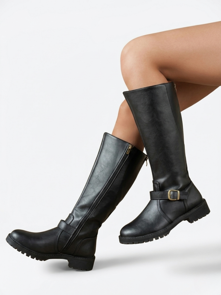 Odalie | Cosy Knee High Winter Boots for Women - front view