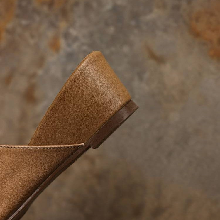 Soft Square Toe Mules — women's mules in warm camel