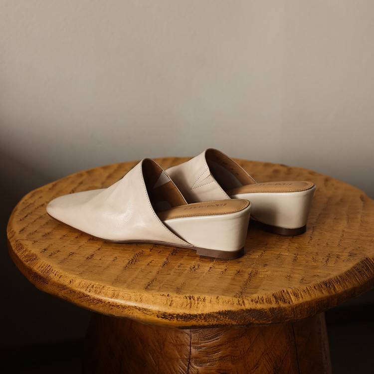 Soft Square Toe Mules — women's mules in warm camel