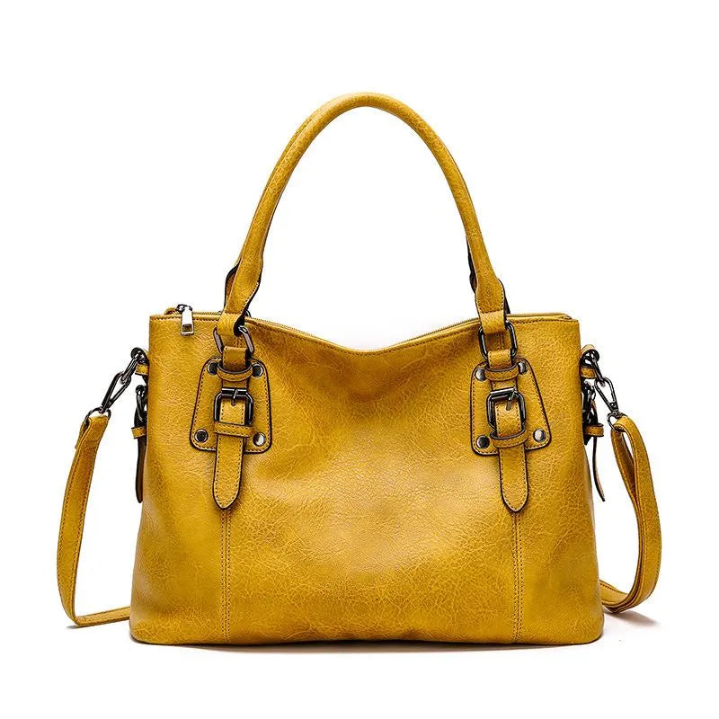 Jacinthe | Retro Tote Shoulder Bag for Women - angled view