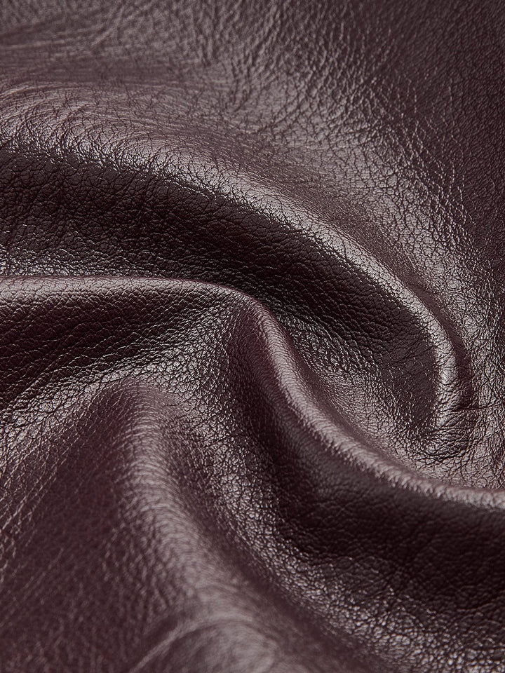 Bordeaux Oversized Faux Leather Jacket for women - view 4