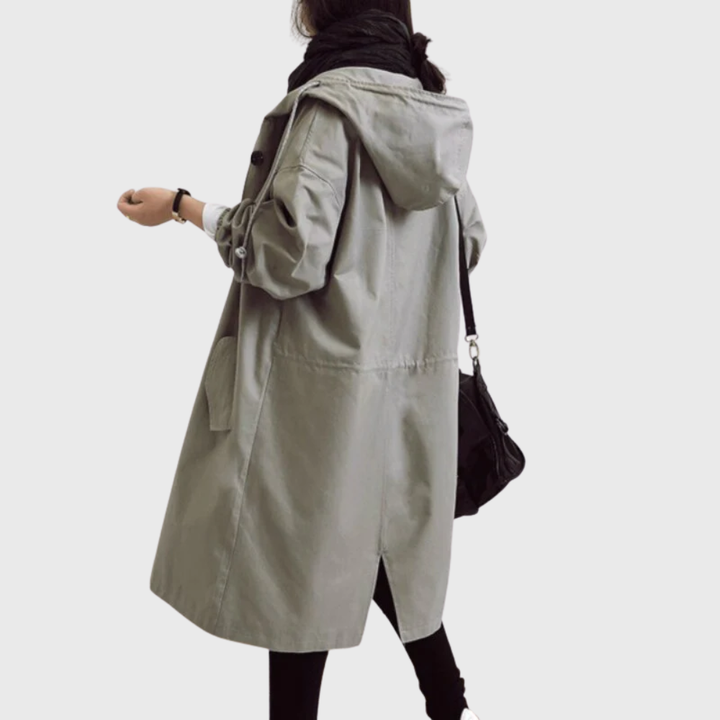 Hortense Waterproof Trench Coat Hooded Oversized for Women, view 7