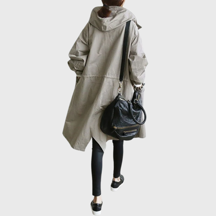 Hortense Waterproof Trench Coat Hooded Oversized for Women, view 8