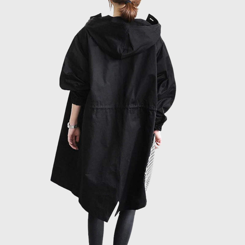 Hortense Waterproof Trench Coat Hooded Oversized for Women, view 9