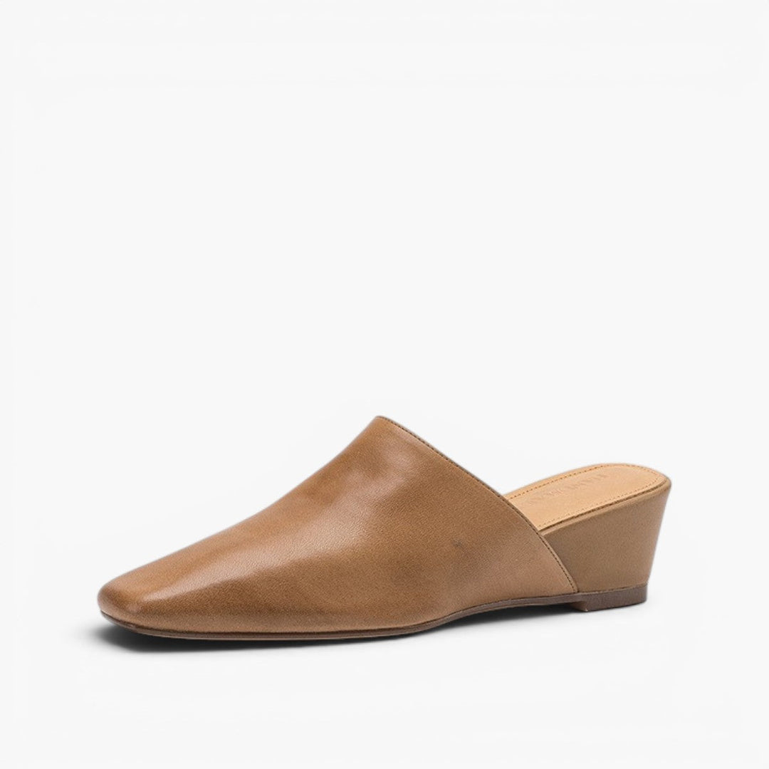 Soft Square Toe Mules — women's mules in warm camel