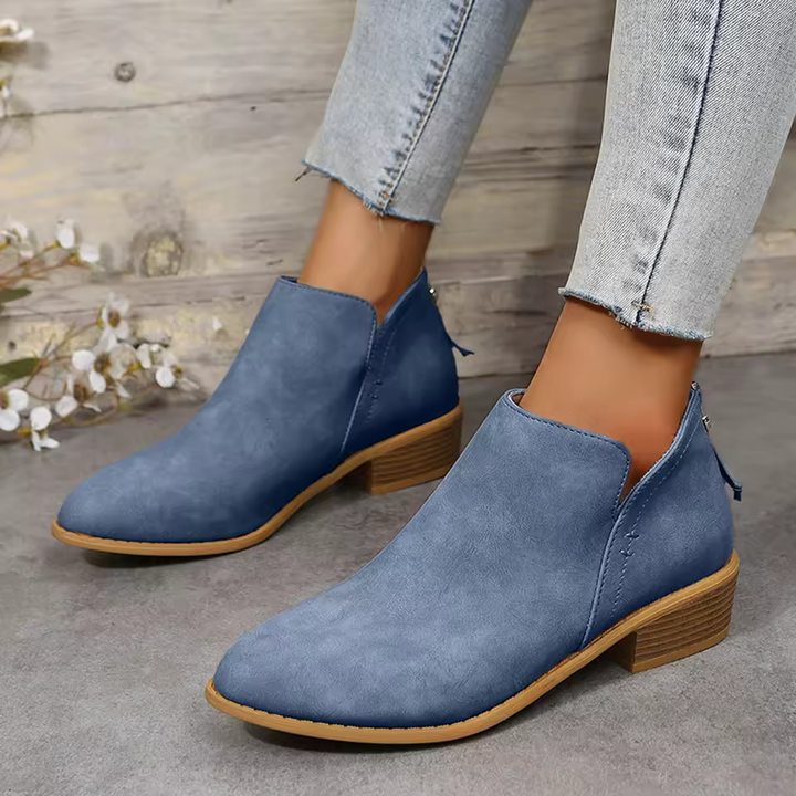 Cut Out Flat Ankle Boots — ankle boots for women in black
