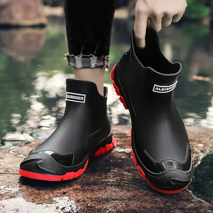 Waterproof Chelsea Rain Boots — rain boots for women in black