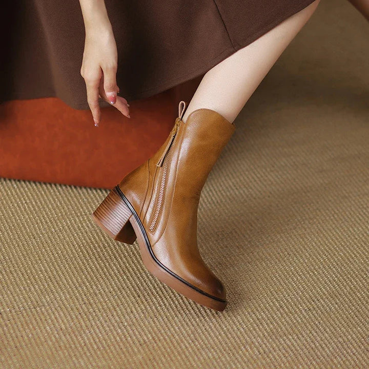 Ophelie | Leather Ankle Boots for Women - sole detail