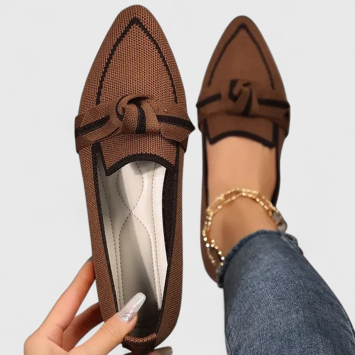 Comfort Brown Loafers — women's loafers in orange