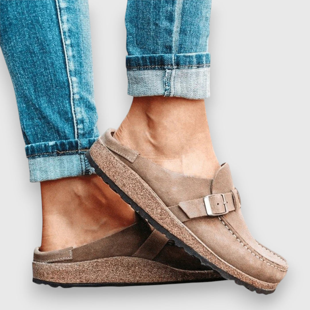 Soft Sole Slip On Loafers — women's loafers in beige