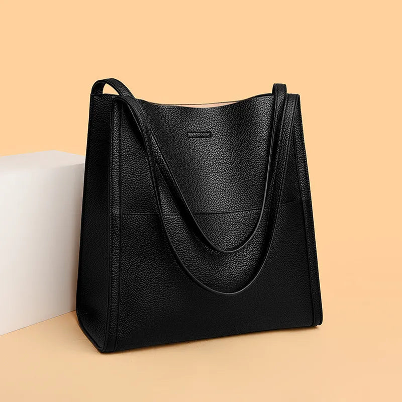 Sixtine | Leather Tote Bag for Women - detail view