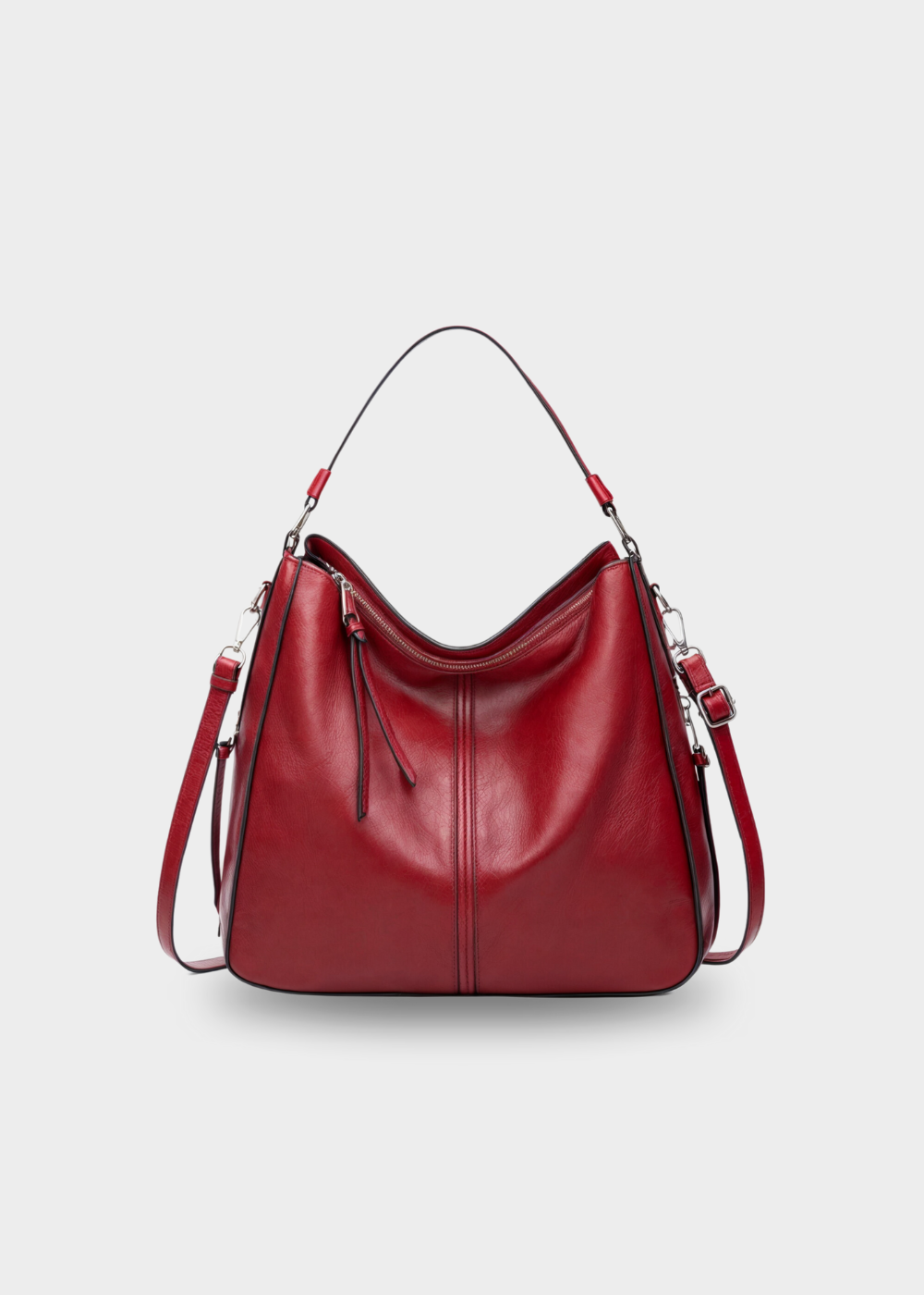 Rosemonde | Leather Hobo Shoulder Bag for Women - interior view