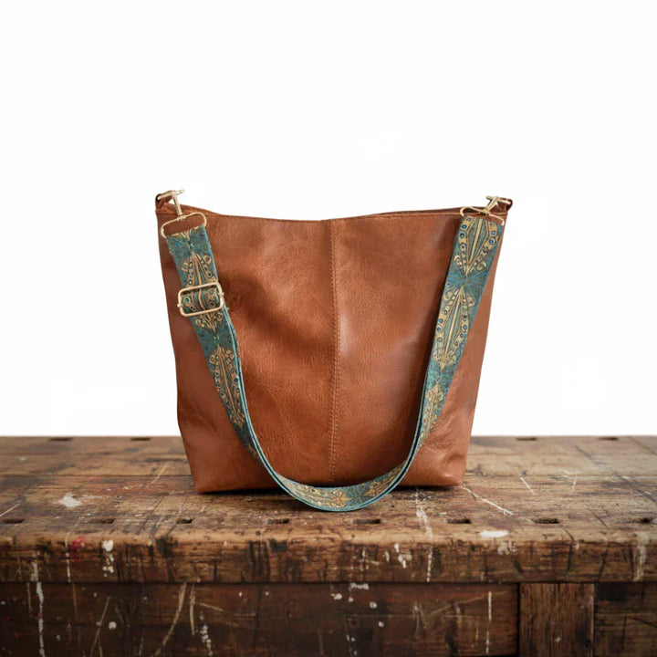 Zephyrine | Brown Crossbody Bag for Women - front view