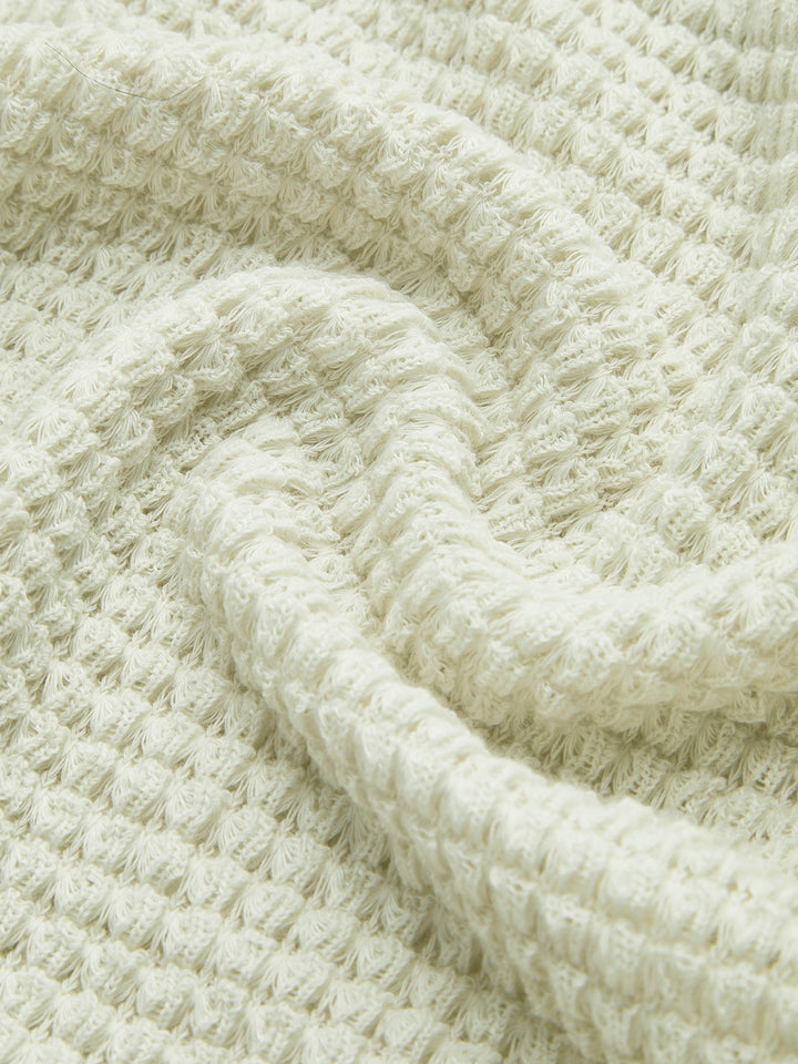Lisette Waffle Knit Long Sleeve Top Crew Neck for Women, view 5