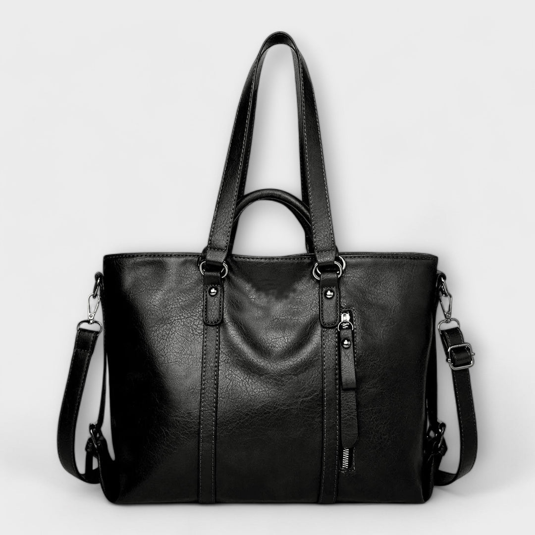Ghislaine | Brown Shoulder Tote Bag for Women - side view