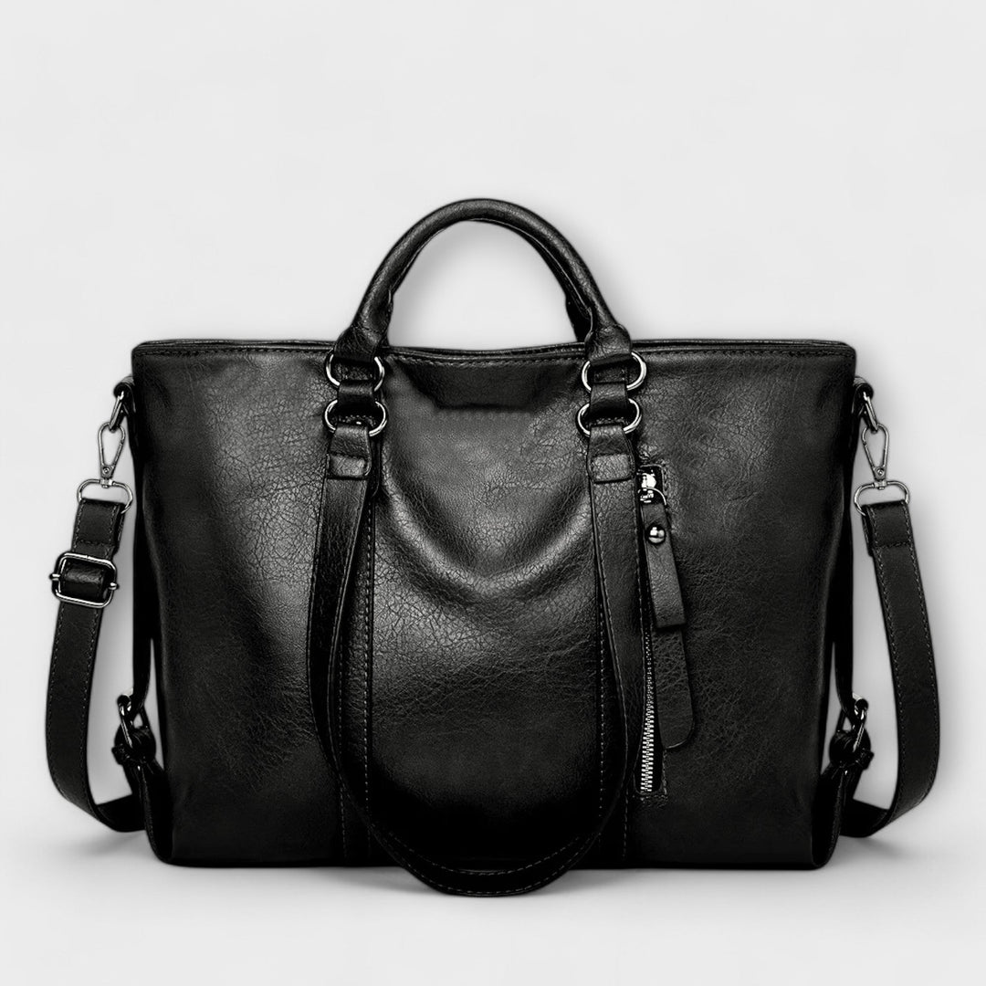Ghislaine | Brown Shoulder Tote Bag for Women - back view
