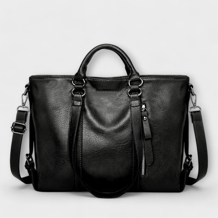 Ghislaine | Brown Shoulder Tote Bag for Women - back view