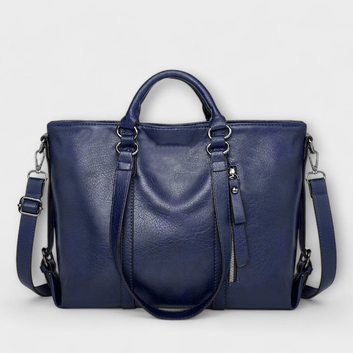 Ghislaine | Brown Shoulder Tote Bag for Women - strap detail