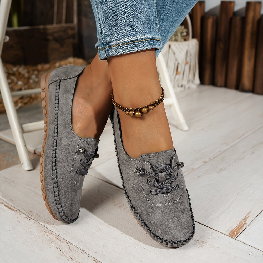 Classic Leather Loafers — women's loafers in beige