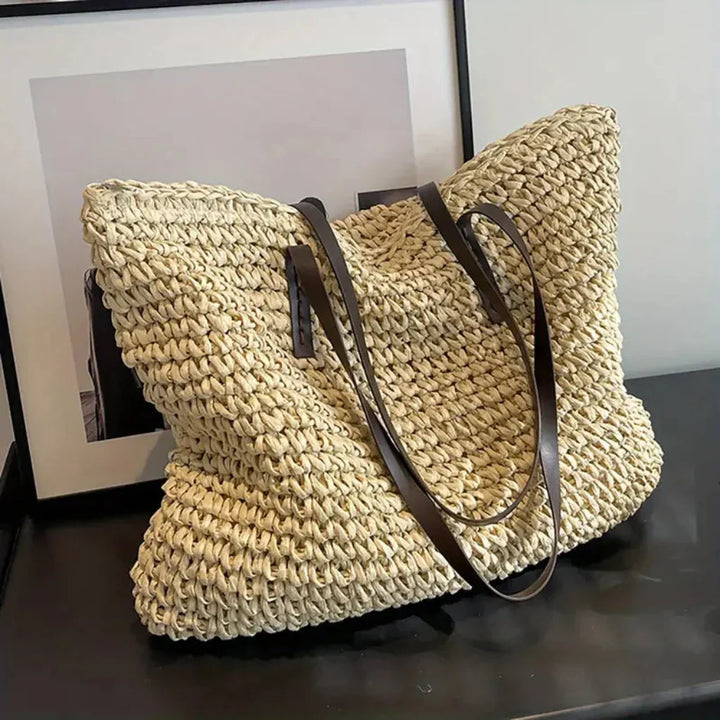 Tiphaine | Woven Tote Bag for Women - close-up