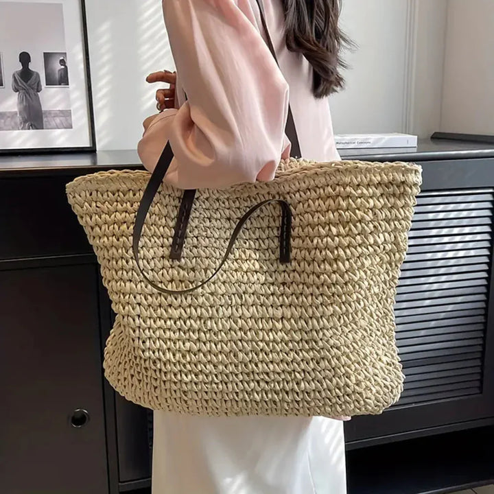 Tiphaine | Woven Tote Bag for Women - detail view