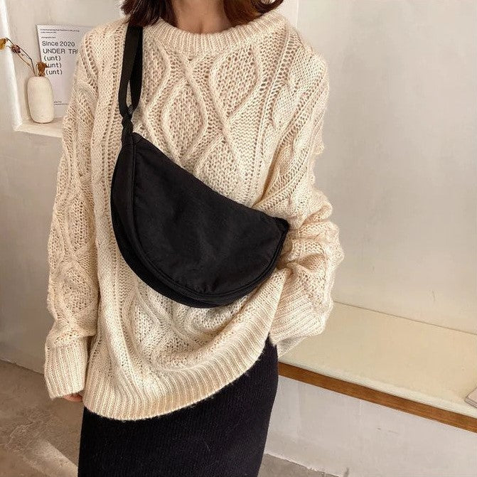 Blandine | Crescent Crossbody Bag for Women - interior view